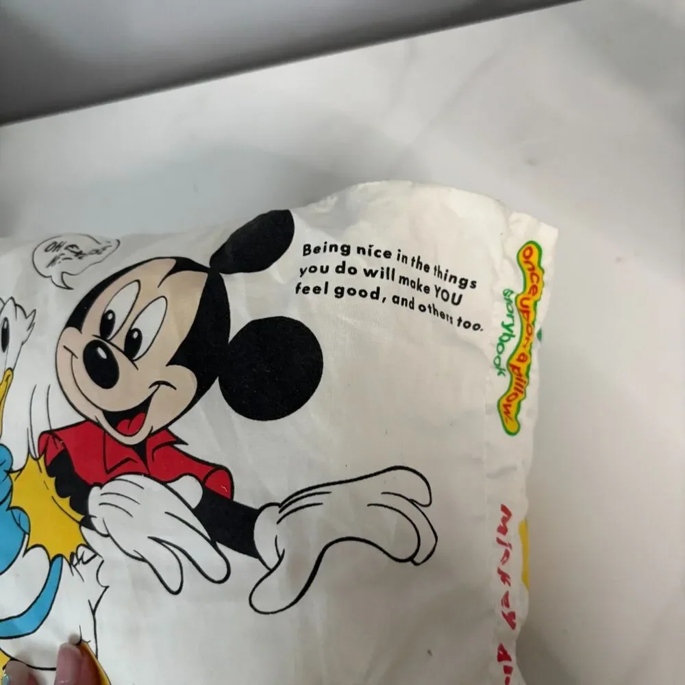 Disney Mickey & Friends Once Upon A Pillow Book Have Fun Good Manners Vintage